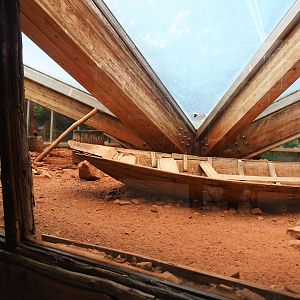Lorikeet Landing - Small side area between roof structure and access tunnel, connected to main exhibit, 2022-08-28