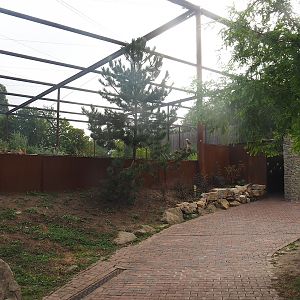 Exterior of reconstructed Taiga aviary, 2022-08-20