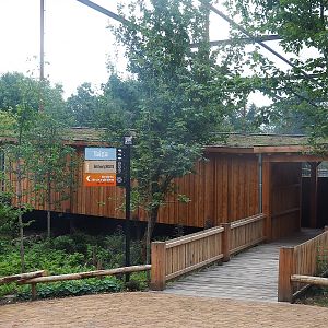 Reconstructed Taiga aviary - Main viewing shelter, 2022-08-20