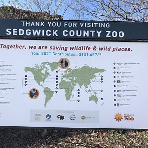 Conservation Signage at zoo gate