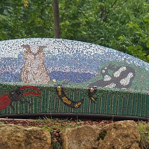 European animals mosaic bench, 2022-08-20