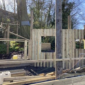 Red panda enclosure work in progress 2