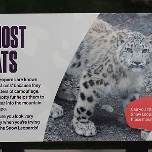 Example of signage at new Snow Leopard enclosure