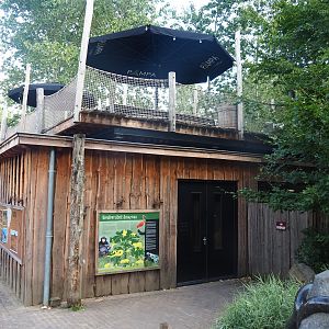 Terrarium and tapir building with Pampa Lodge terrace on roof, 2022-08-20