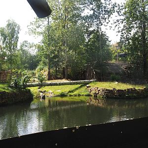 Existing lowland tapir exhibit, now part of the pampa exhibit with lowland tapirs, vicuñas and Darwin's rheas 2022-08-20