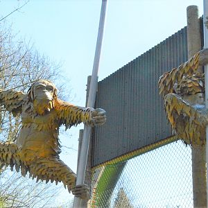 Orangutan sculpture.