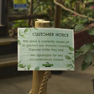 Sign for roped off area.