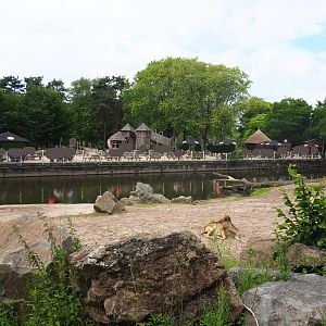 Hippopotamus, Nile lechwe and Marabou exhibit, 2022-06-12