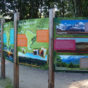 Madidi area signage about South American habitats, 2022-10-09