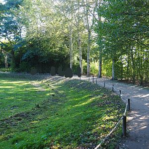 Walkway alongside Bactrian camel paddock, 2022-10-09