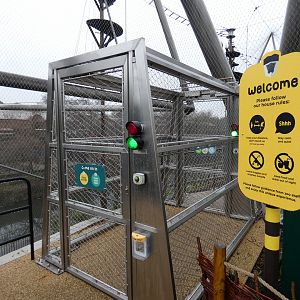 Entrance to colobus walk-through enclosure