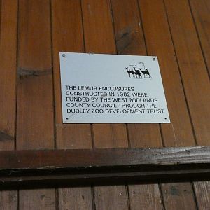 Sign about the opening of the small monkey house