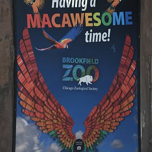 Photo op sign by former Bear Grottoes