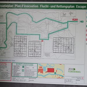Fire escape map of the orangutan greenhouse, 2022-10-19