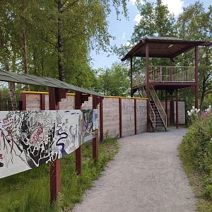 Père David's deer enclosure - education and viewing tower