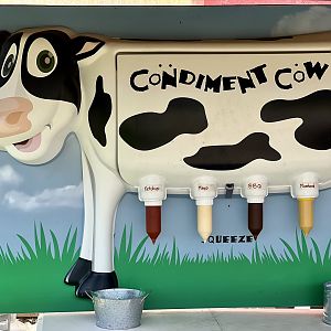 Whimsical Condiment Dispenser at Dasher Dogs food truck