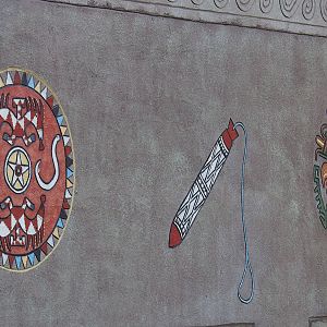 South American themed murals on Capybara and Callitrichid house, 2022-11-12