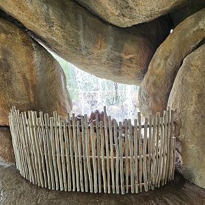 Waterfall from inside the cave