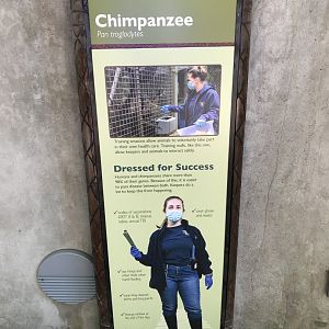 New Chimpanzee Training Interpretive Sign