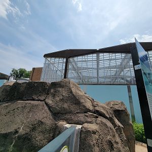 National Aviary - Wetlands windows seen from outside Penguin Point