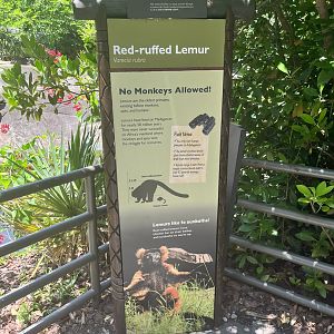 Red ruffed Lemur Signage