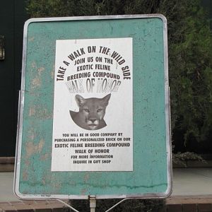 Sign promoting personalized bricks