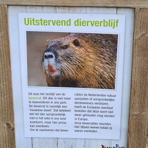 Signage about invasive Nutrias