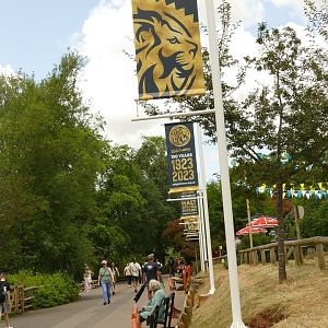 New flag poles, June 2023