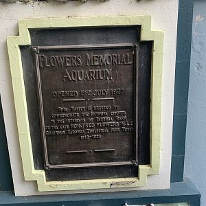 Plaque on Aquarium building