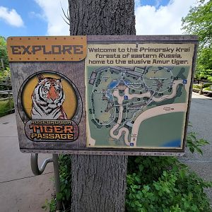 Cleveland Zoo - Tiger Passage map