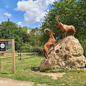 Ibex statue near entrance
