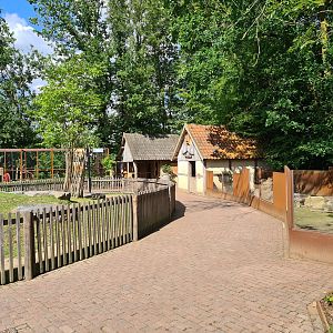 Limburg farm - Flemish giant (right) and Goat paddock (left)