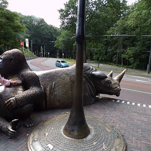 Rhino and Gorilla statue 6.7.23