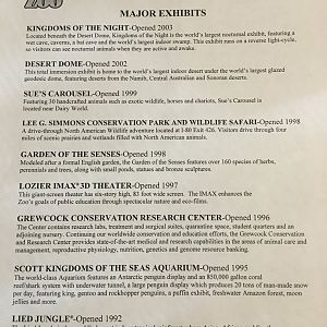 Omaha Zoo Major Exhibits Release - 2003