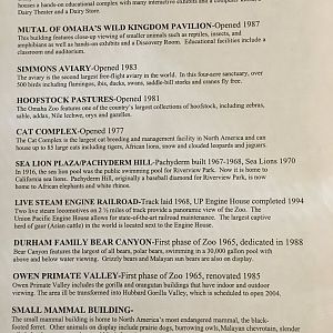 Omaha Zoo Major Exhibits Release - 2003