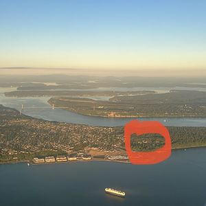 Point Defiance Zoo as we were banking west to approach SeaTac from the south.