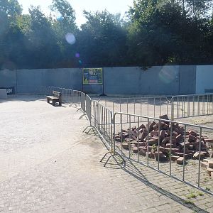 Site of former entrance building - Construction site for new Eurasian eagle owl/Black stork/Raven aviary, 2023-07-18