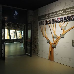 Entrance to the small monkey house and phylogenetic tree of the primates order, 2022-07-10