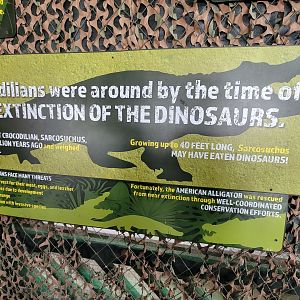 Columbus Zoo - Dinosaur Island has some oddly-weirded signage