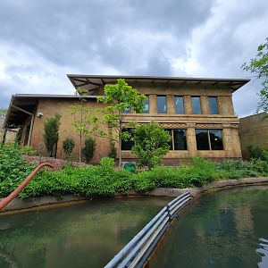 Columbus Zoo - Orangutan building from boat ride