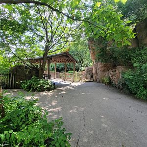 Columbus Zoo - Asia Quest, looking back to tufted deer bridge