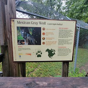 Columbus Zoo - North America, signage example, Mexican gray wolf