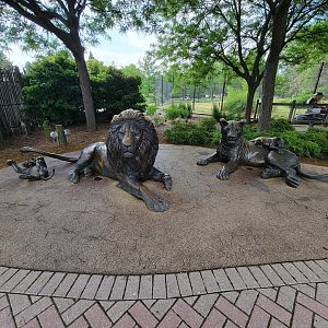Toledo Zoo, Africa! - Lion statues