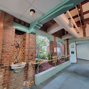 Toledo Zoo, Aviary - Architecture around Andean cock-of-the-rock exhibit