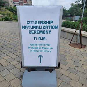 Toledo Zoo - Citizenship ceremony in the museum