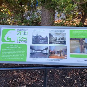 Smithsonian 2/22 - 125 years sign, remodeling the Pachyderm House
