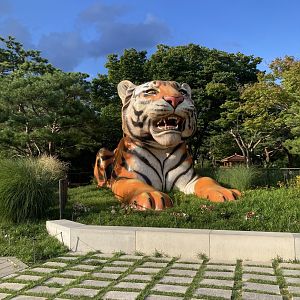 Massive tiger statue