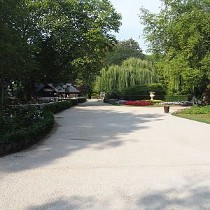 Zoo view near the Southern white rhinoceros and Grant's zebra paddock, 2022-08-16