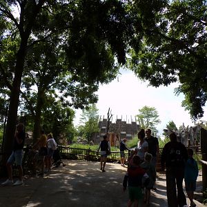 Africa- View towards giraffe house 13.7.23