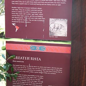 WPZ 2007 - Brazilian Tapir and Greater Rhea signage, South American paddock